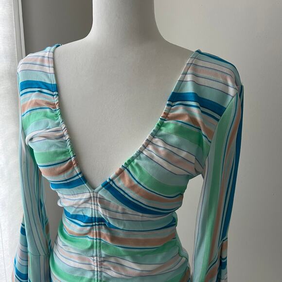 Peter Pilotto Mint Striped Tunic Top - Picture 2 of 8